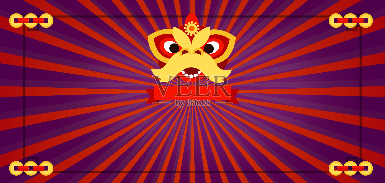 春节过年年味喜庆背景设计模板素材