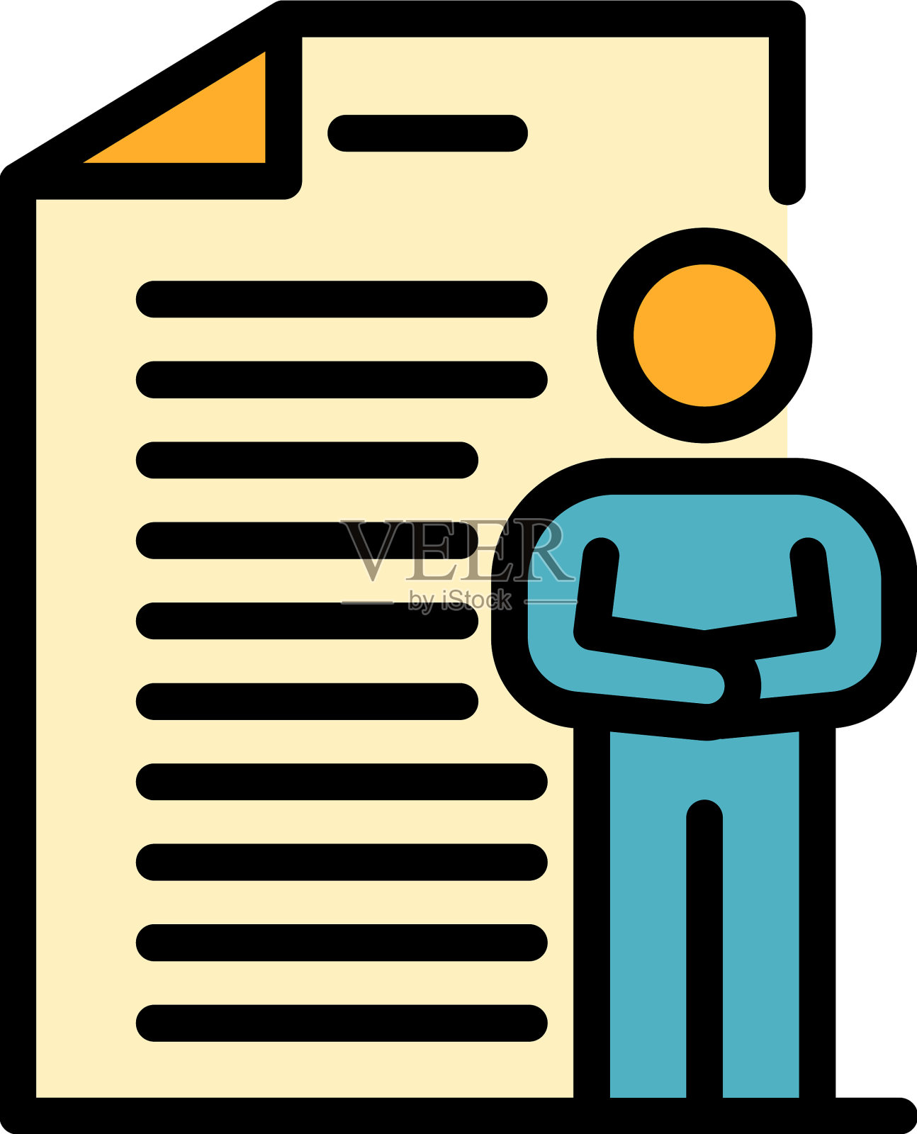 企业管理生活技能图标色彩大纲插画图片素材