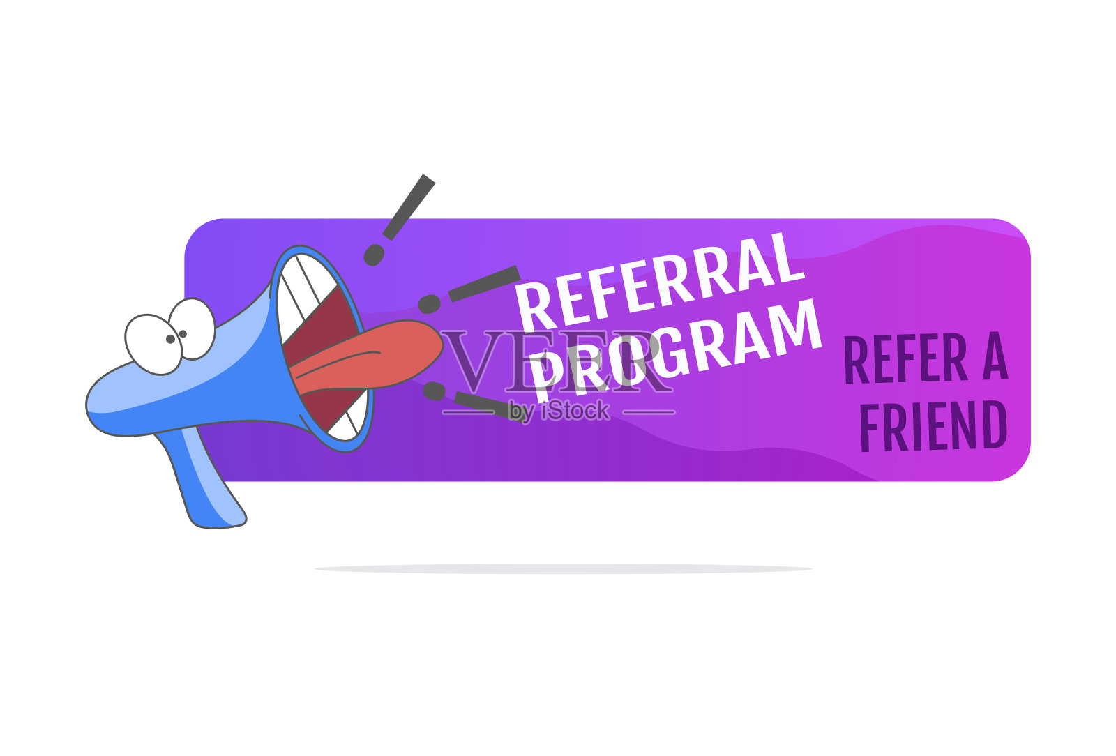 人们通过推荐来赚钱。推荐一个朋友或推荐营销概念插画图片素材