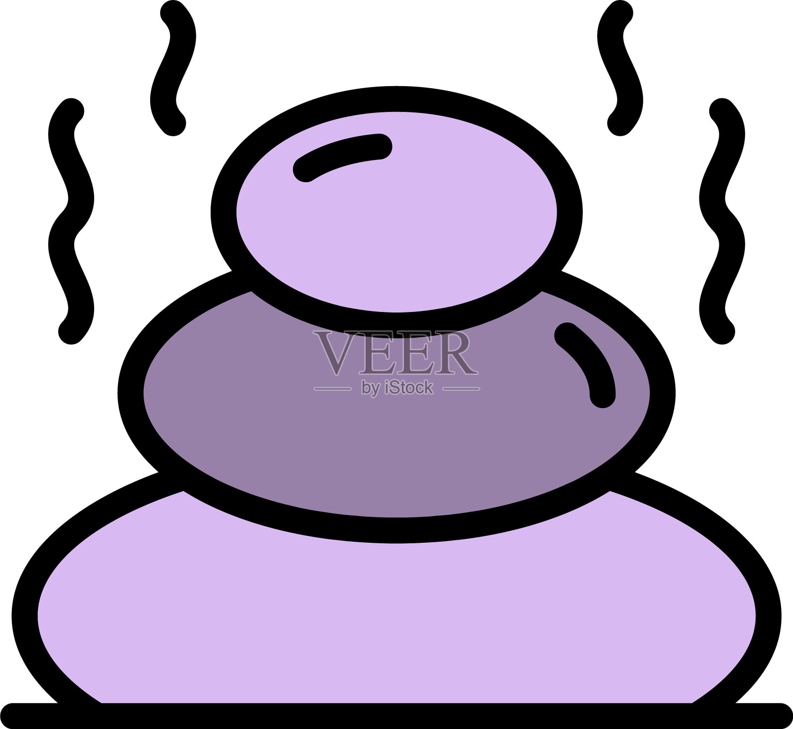 热石图标颜色轮廓插画图片素材