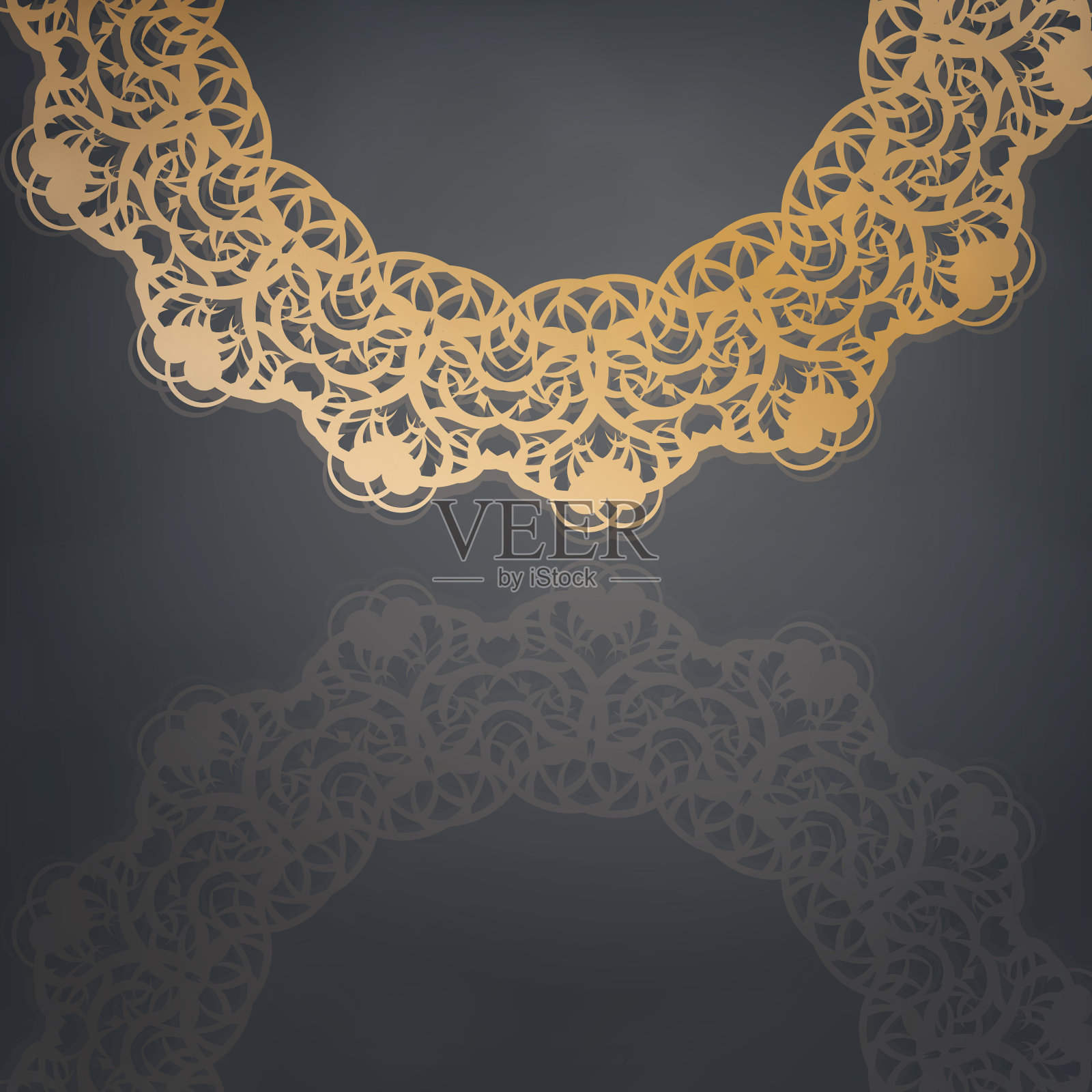 黑色宣传册模板与抽象的黄金图案为您的品牌。设计模板素材