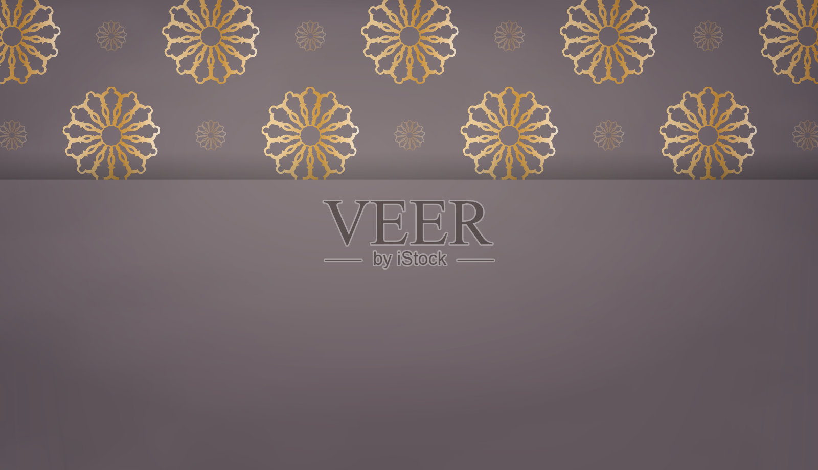 背景在棕色与复古黄金饰品为标志设计插画图片素材