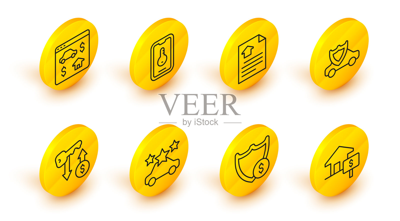 设线屋与元盾拼车图标素材