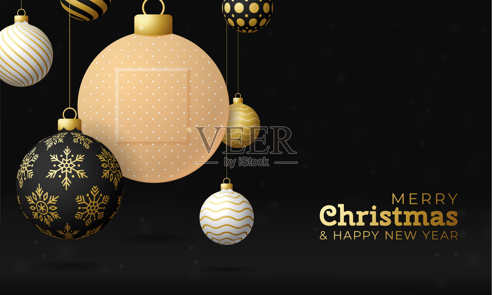 健康圣诞，新年快乐冠状病毒球旗。创意概念圣诞节事件和节日期间的流行病与交叉医学石膏矢量插图。Covid-19预防插画图片素材