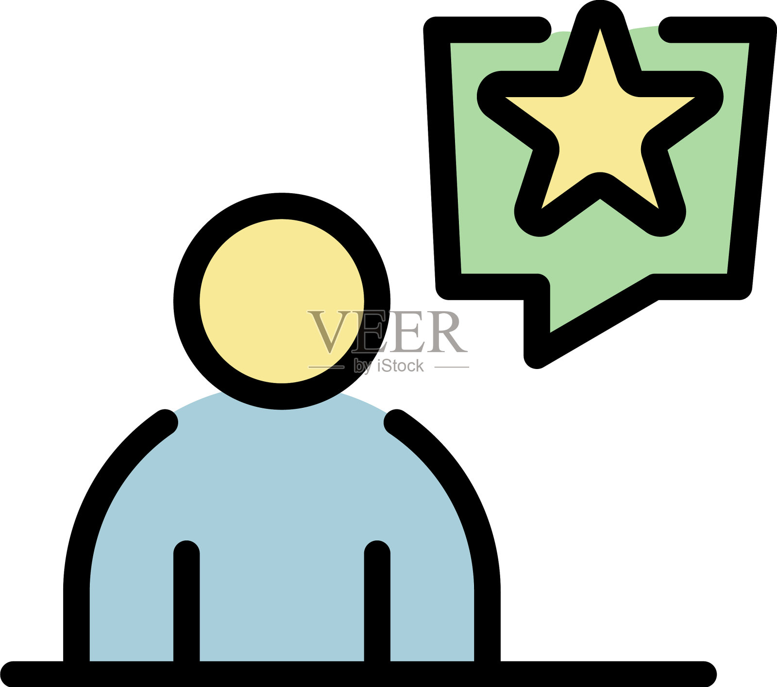 人回顾图标颜色大纲插画图片素材