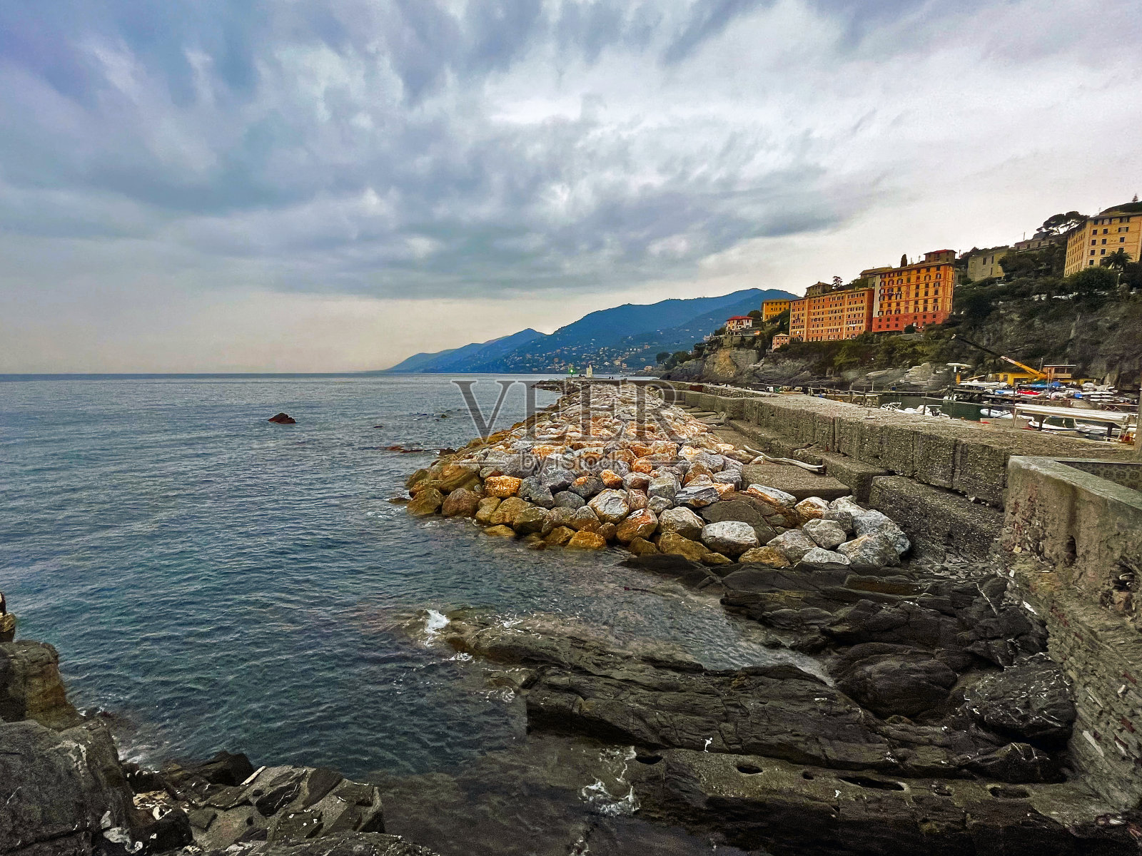 卡莫利·希肖尔，热那亚，利古里亚，意大利照片摄影图片