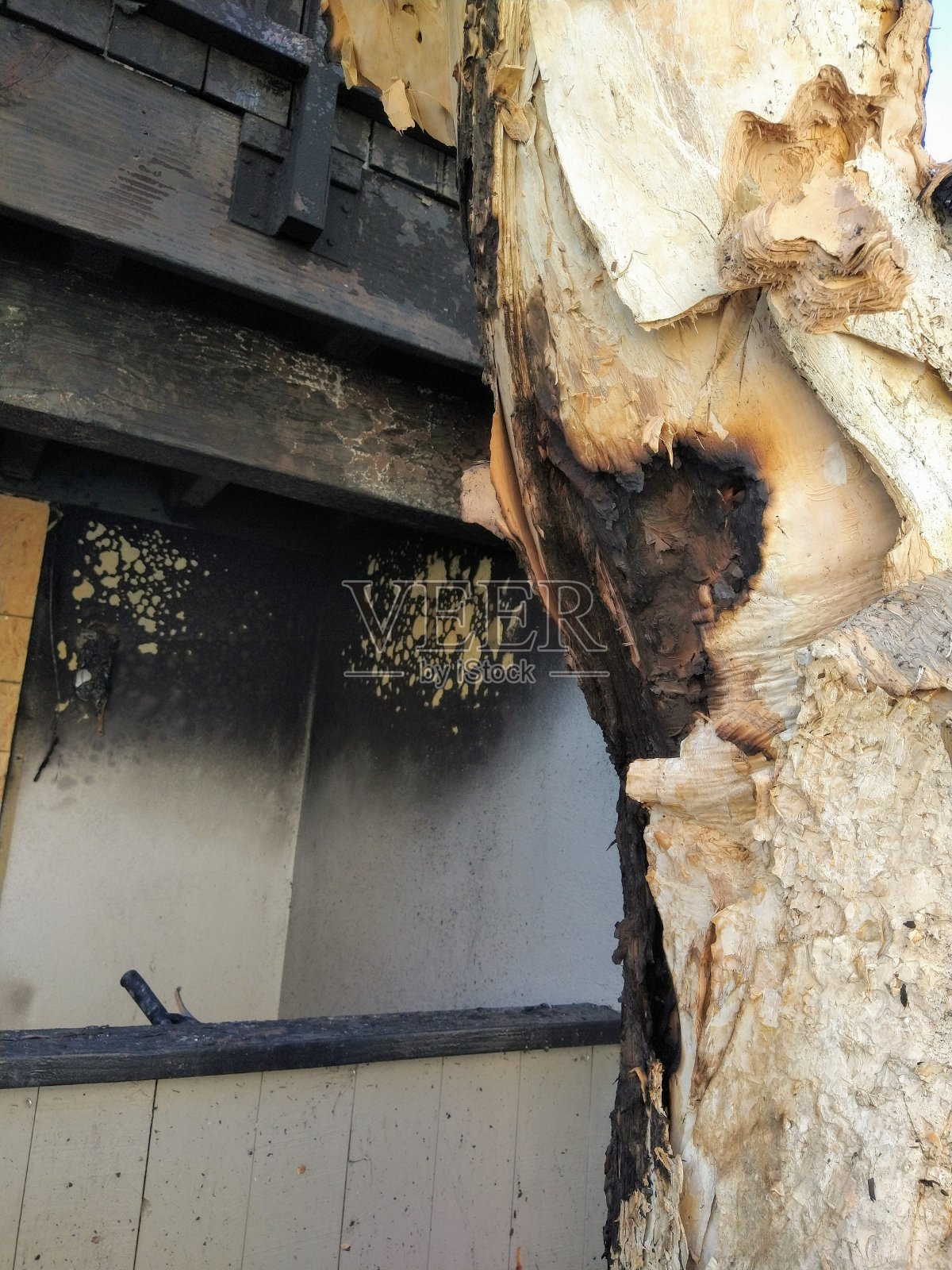 公寓火灾照片摄影图片