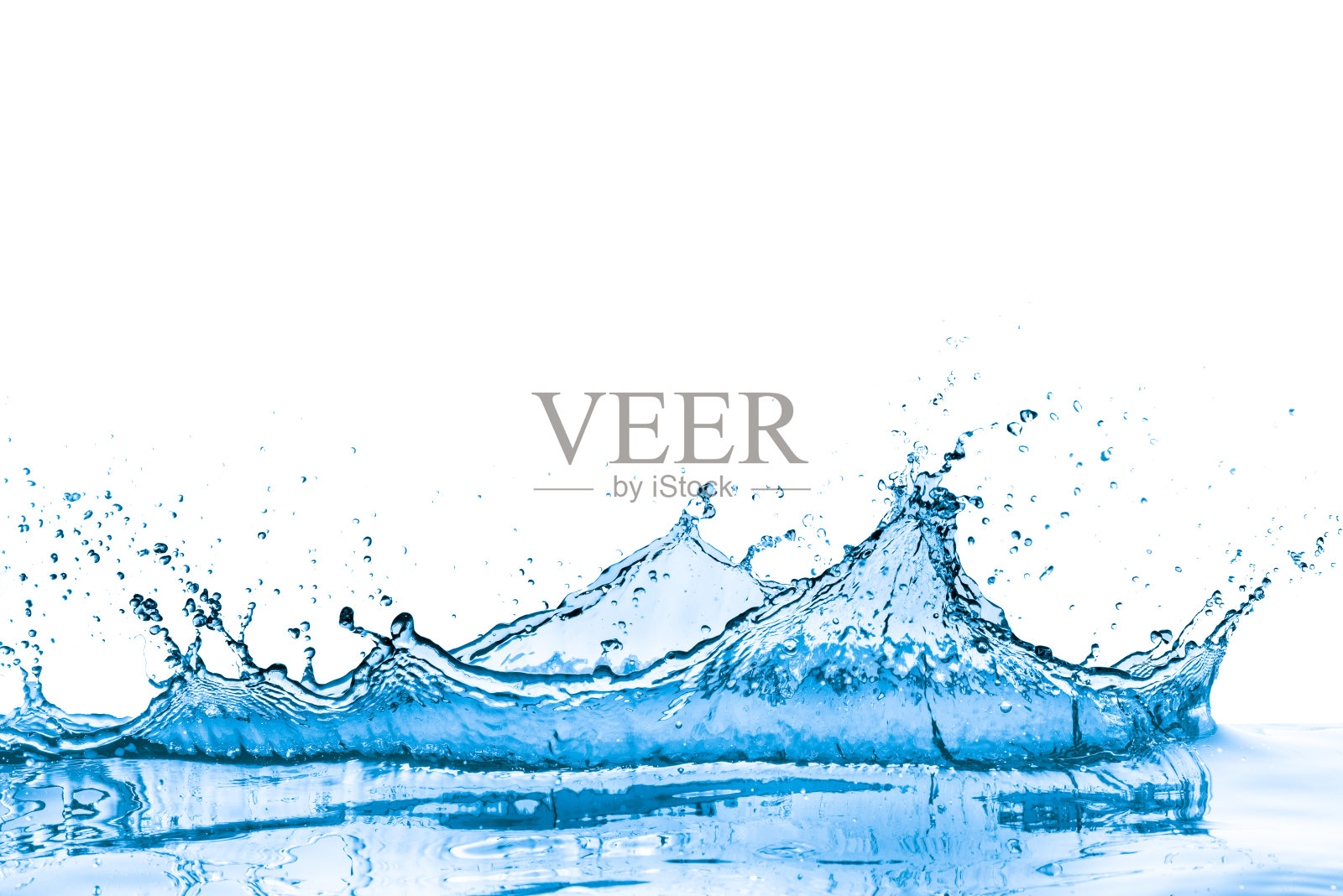 蓝色的水溅照片摄影图片