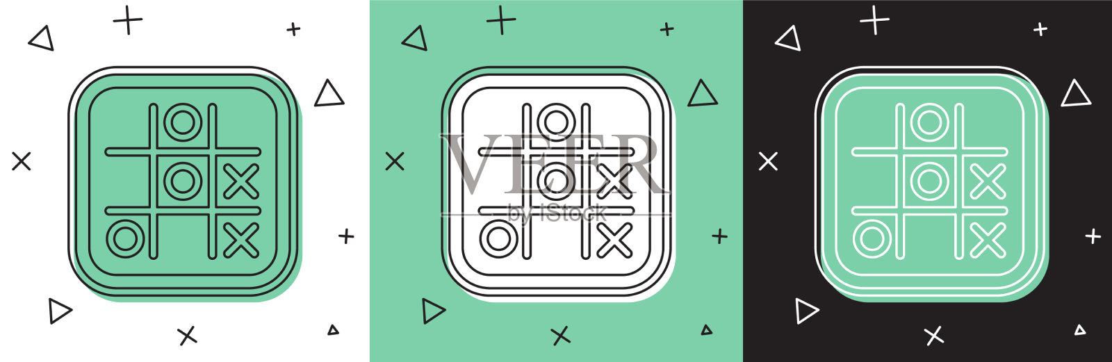 将游戏图标隔离在白色和插画图片素材