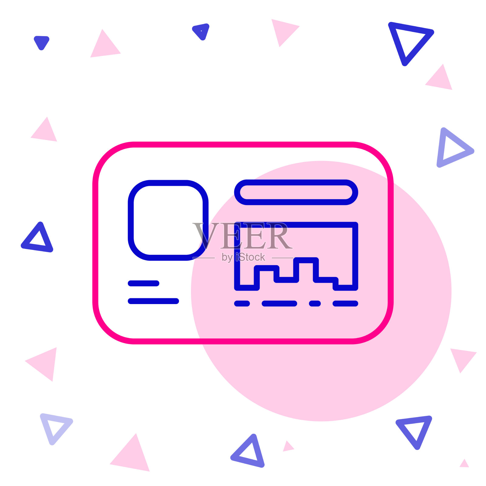 线标识牌图标隔离在白色上插画图片素材