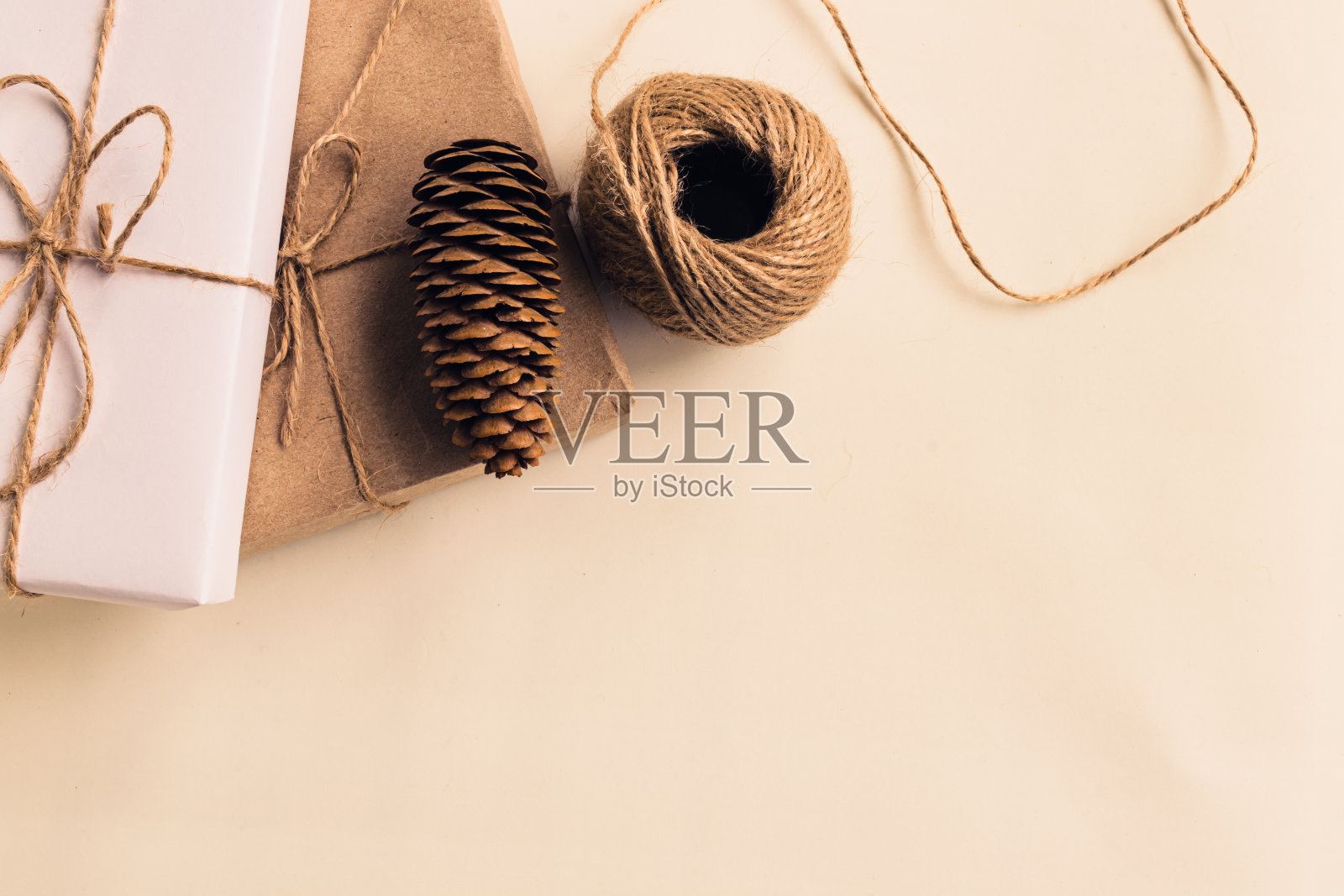 零浪费圣诞平铺。照片摄影图片