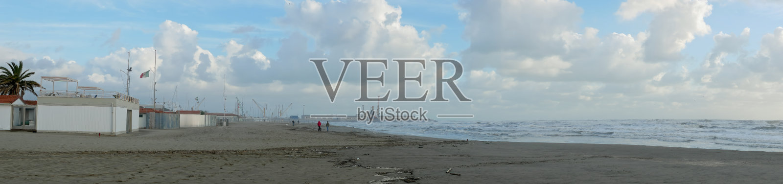 迪卡拉拉港码头附近的海滩全景照片摄影图片