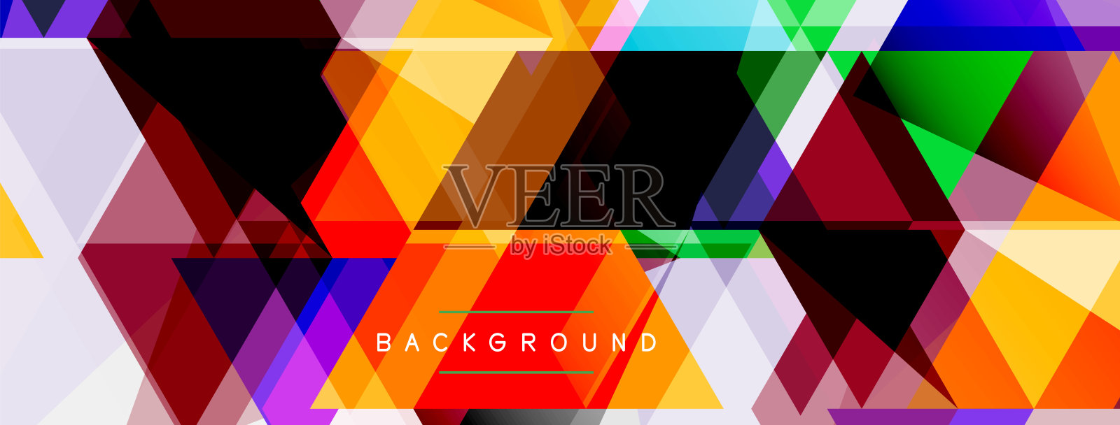 彩色三角形构图，几何抽象背景。技术或商业概念，图案墙纸，旗帜，背景，登陆页插画图片素材