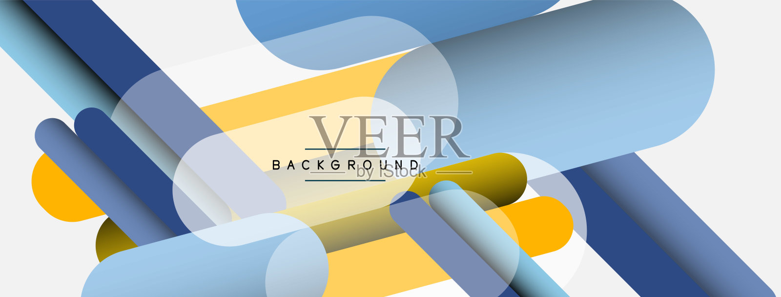 重叠圆形形状和线条背景。矢量插图壁纸旗帜背景或着陆页插画图片素材