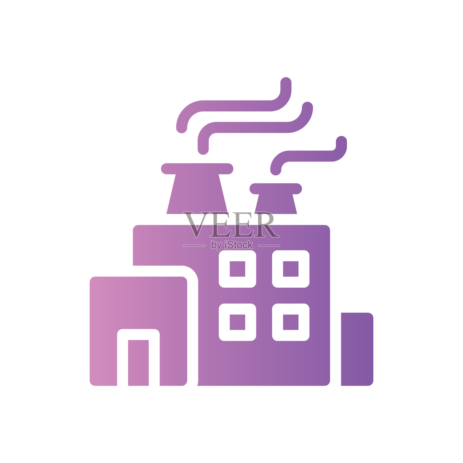 工厂梯度图标插画图片素材