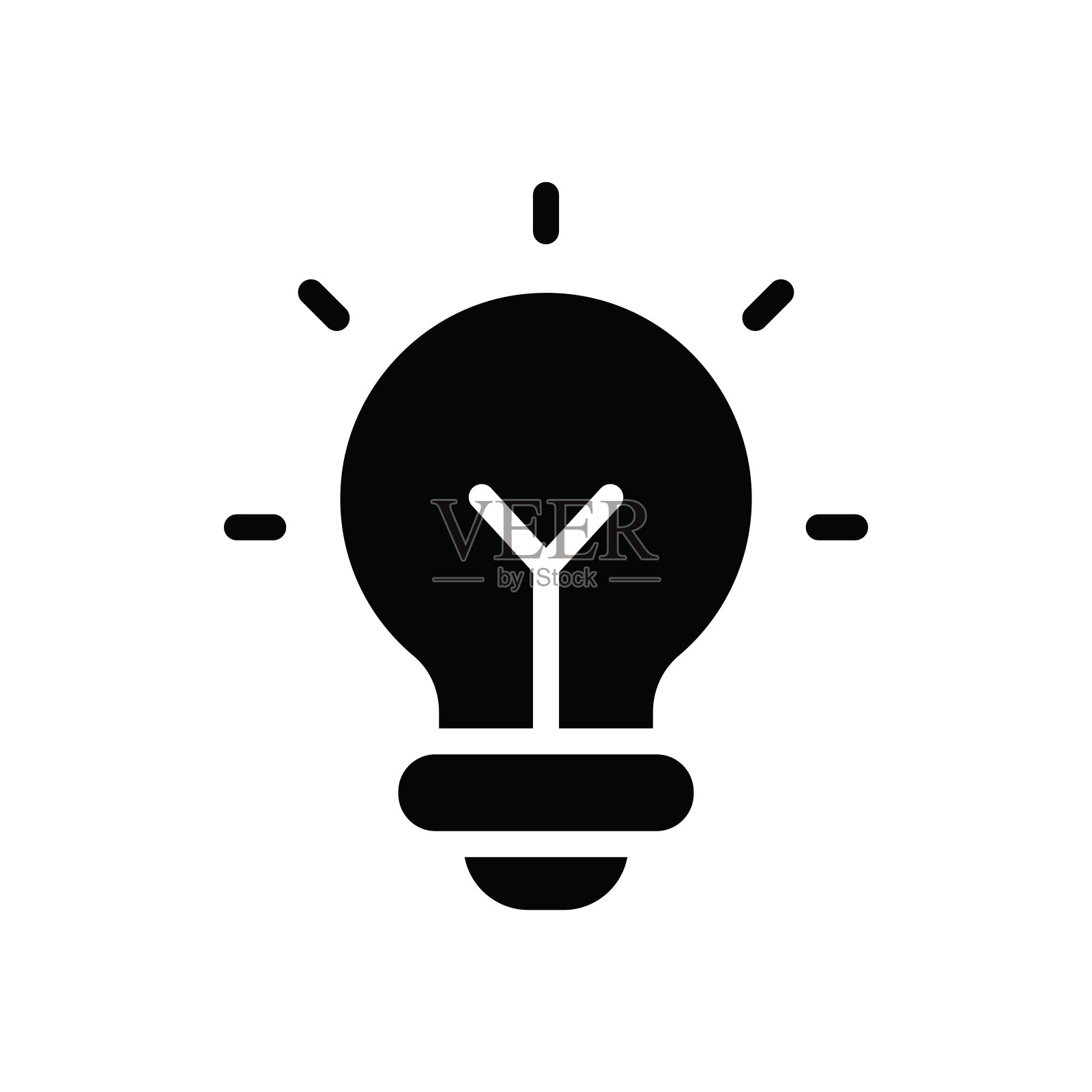 Led灯泡字形图标图标素材