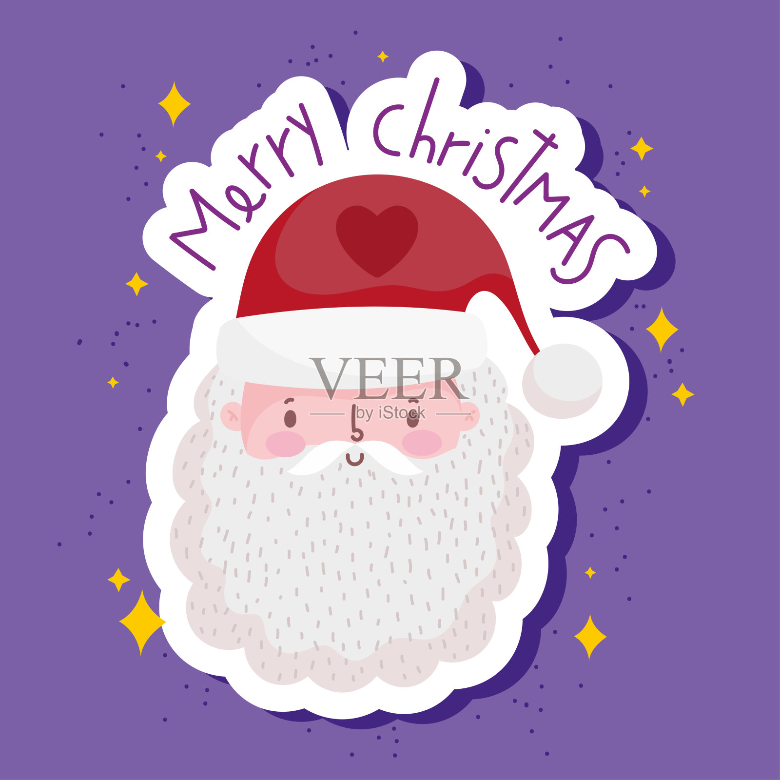 圣诞快乐圣诞老人插画图片素材