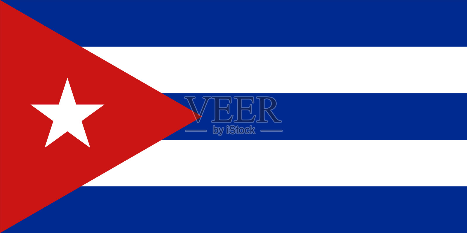 古巴国旗向量插画图片素材