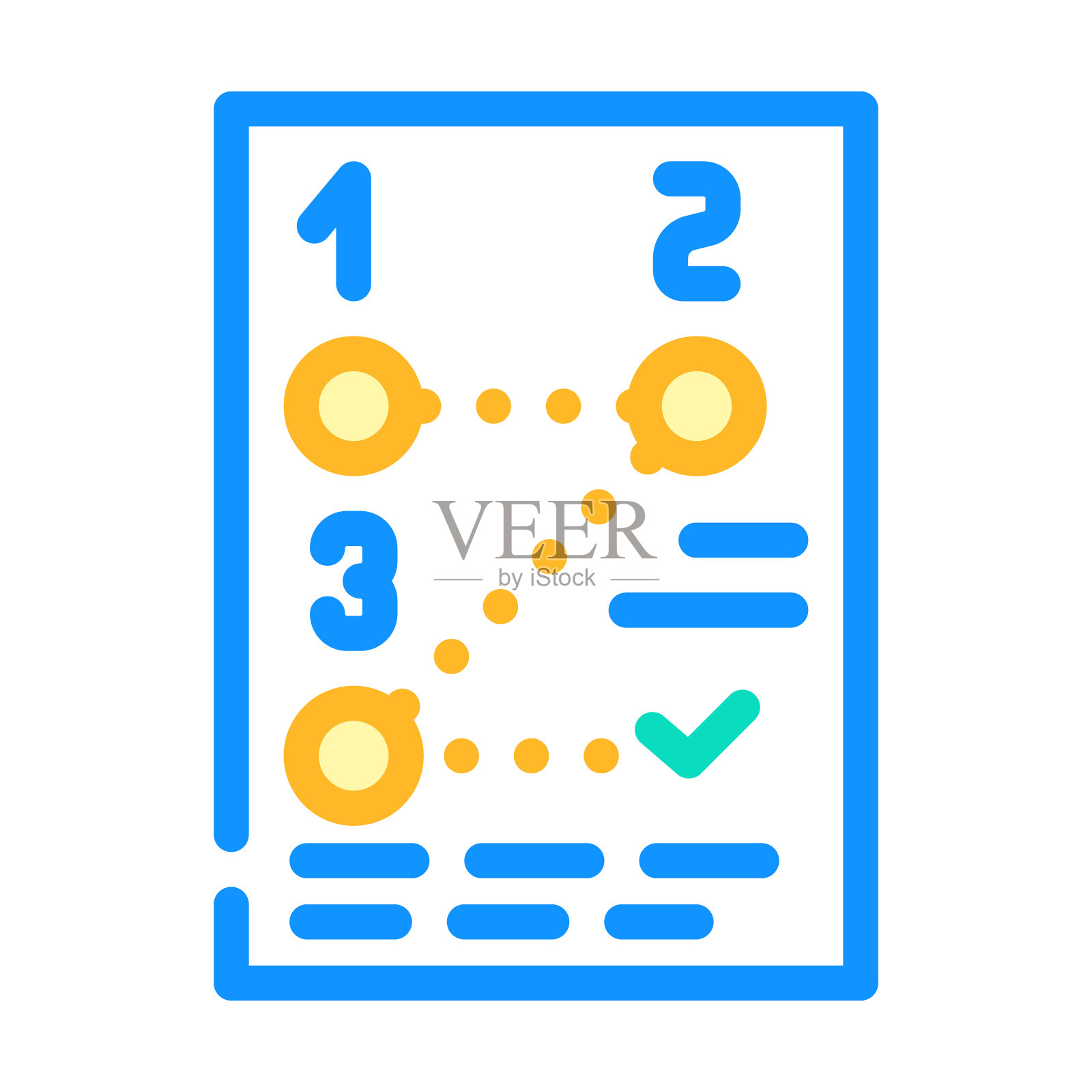 方法数据科学彩色图标矢量插图插画图片素材