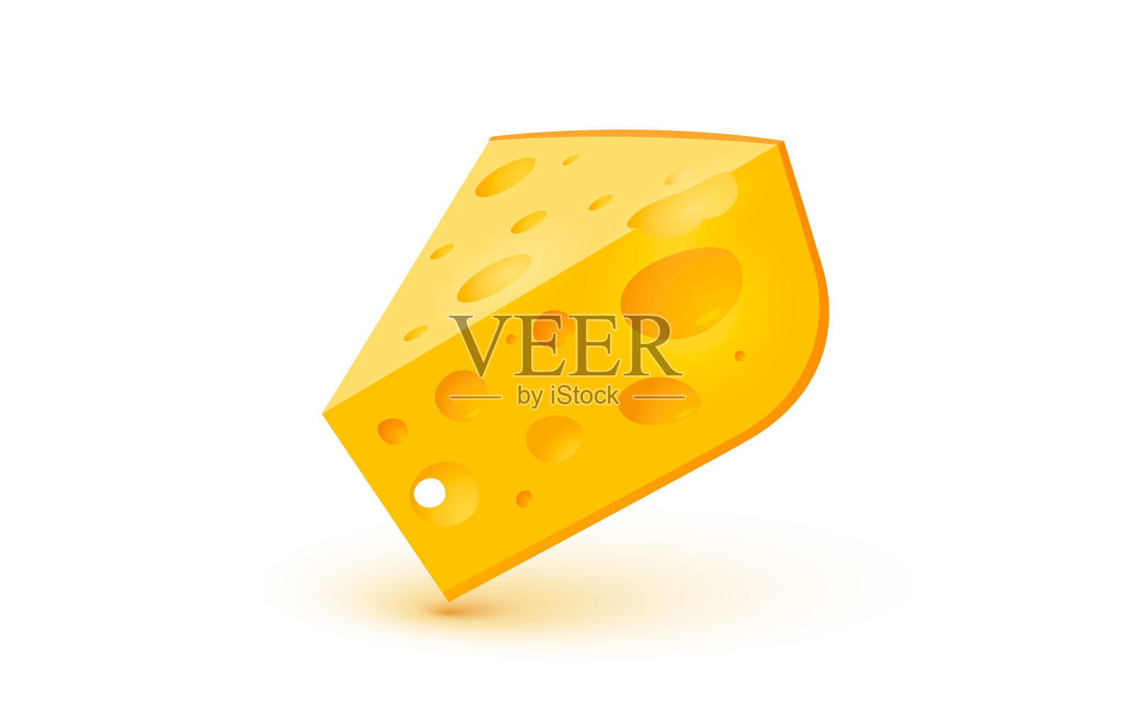 奶酪有机图标，食物物体白色背景。向量插画图片素材