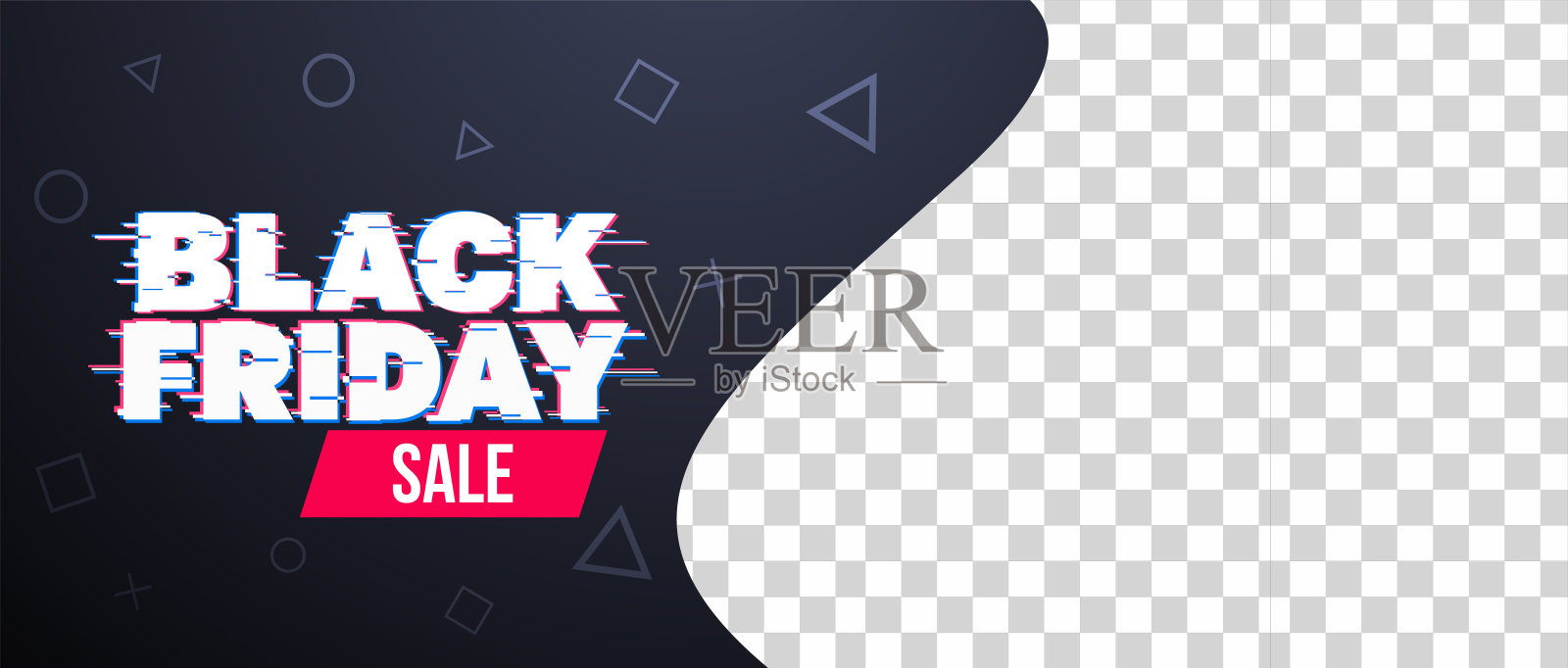 黑色星期五销售网站横幅设计与空间为您的产品形象。插画图片素材