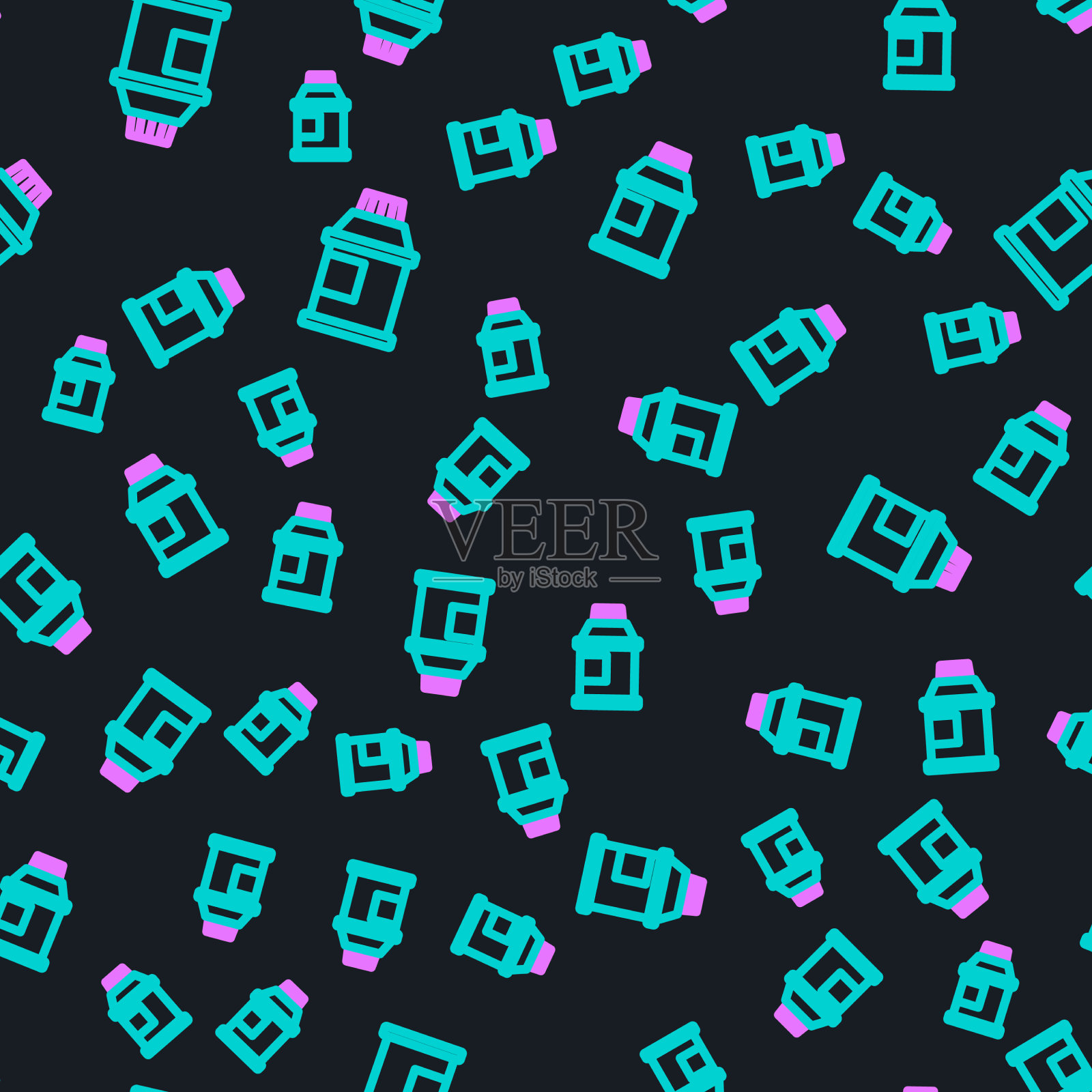 线画水粉画罐染图标孤立插画图片素材