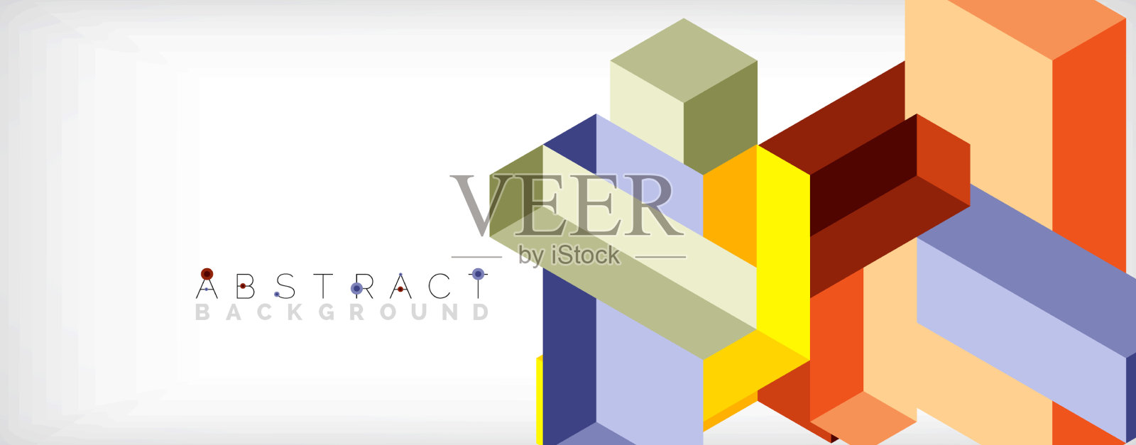 抽象背景三维立方体和立方体元素插画图片素材