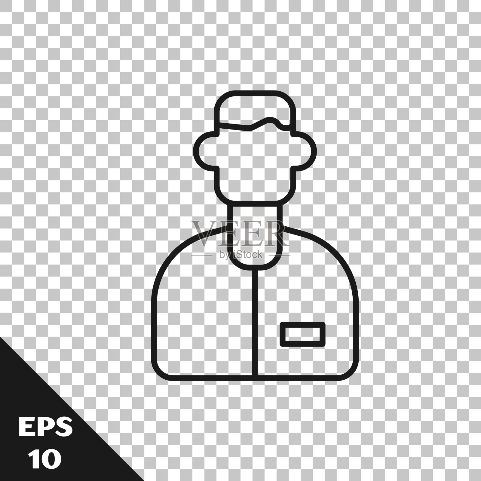 黑线实验室助理图标隔离上插画图片素材