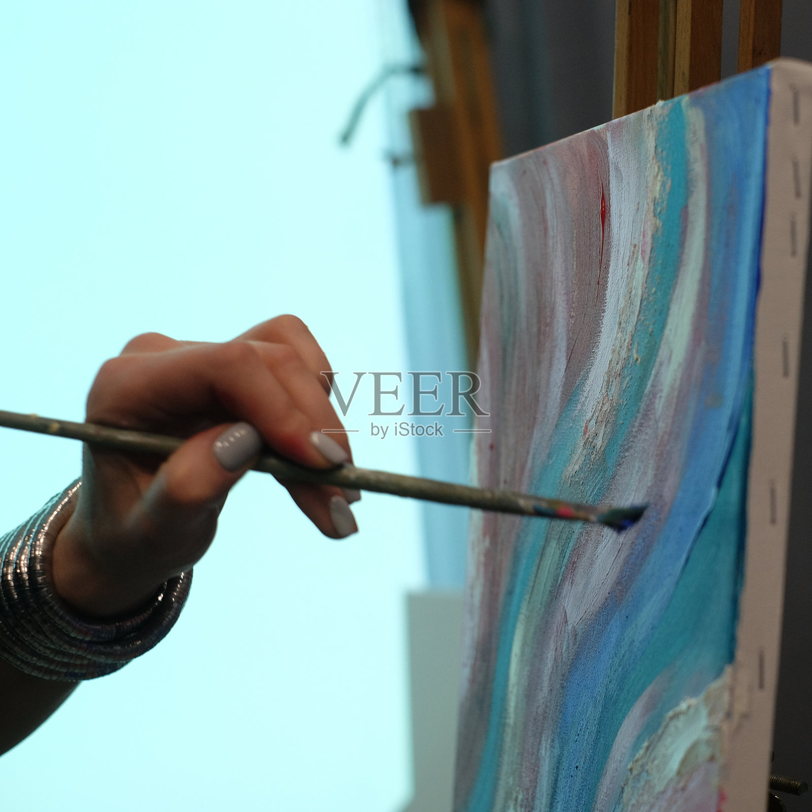 粉彩浅蓝色紫色艺术接近照片摄影图片