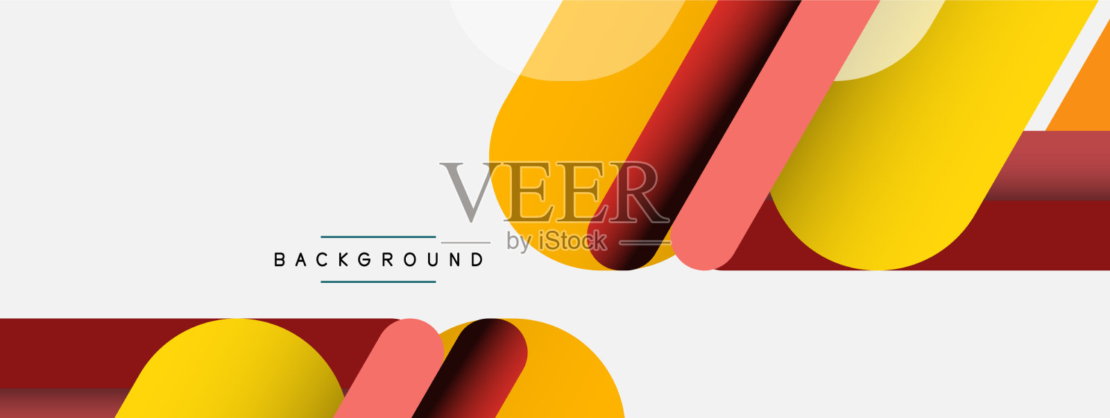 重叠圆形形状和线条背景插画图片素材