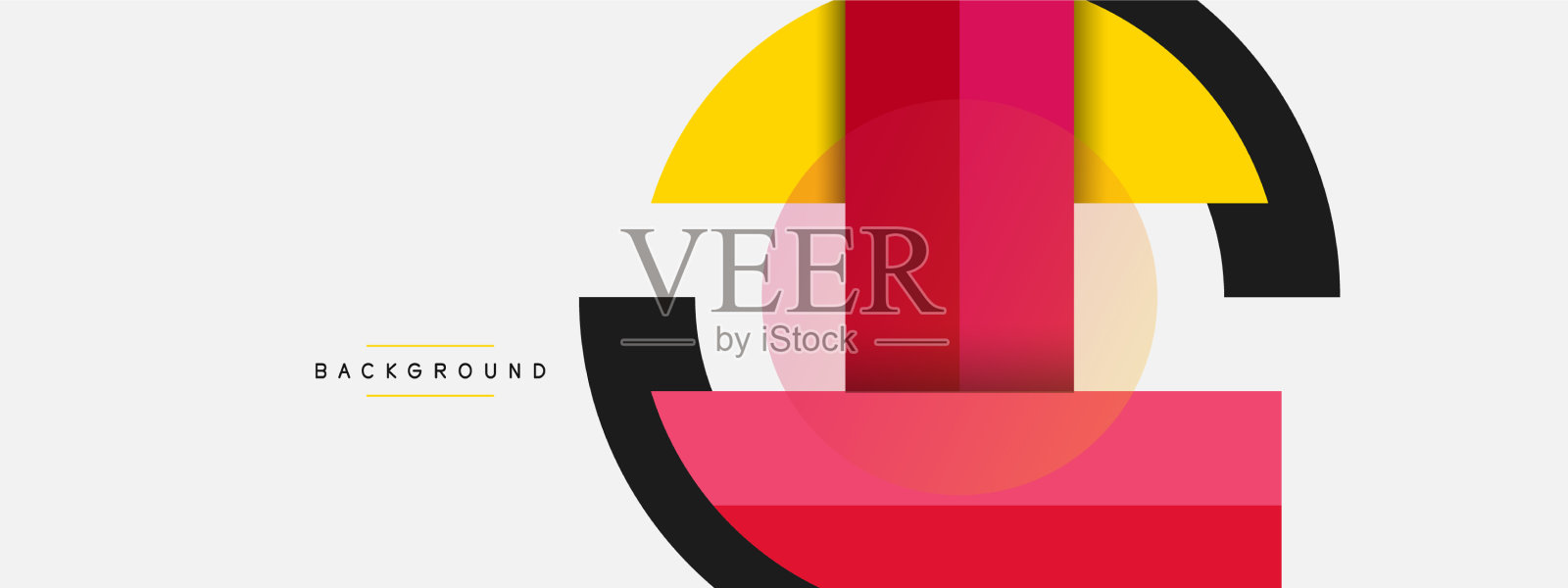 圆形几何图形，直线和圆插画图片素材