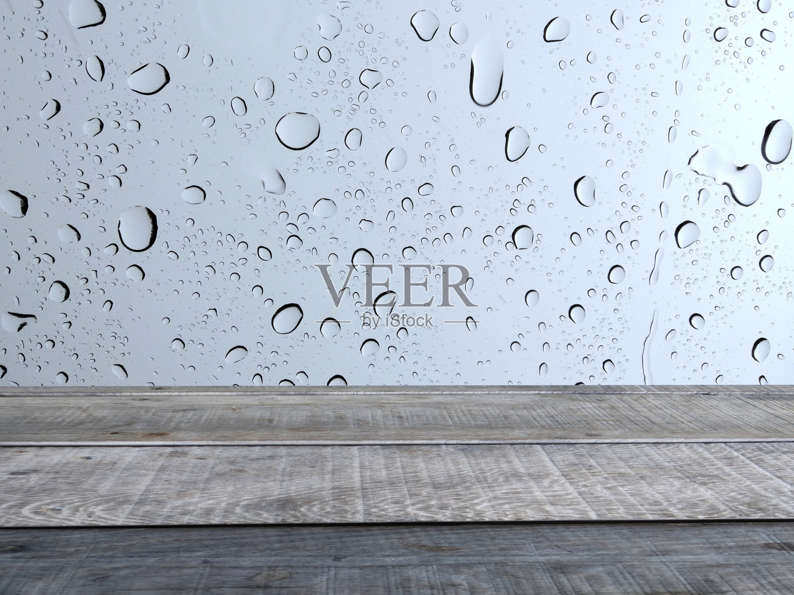 灰色板材与雨滴背景照片摄影图片