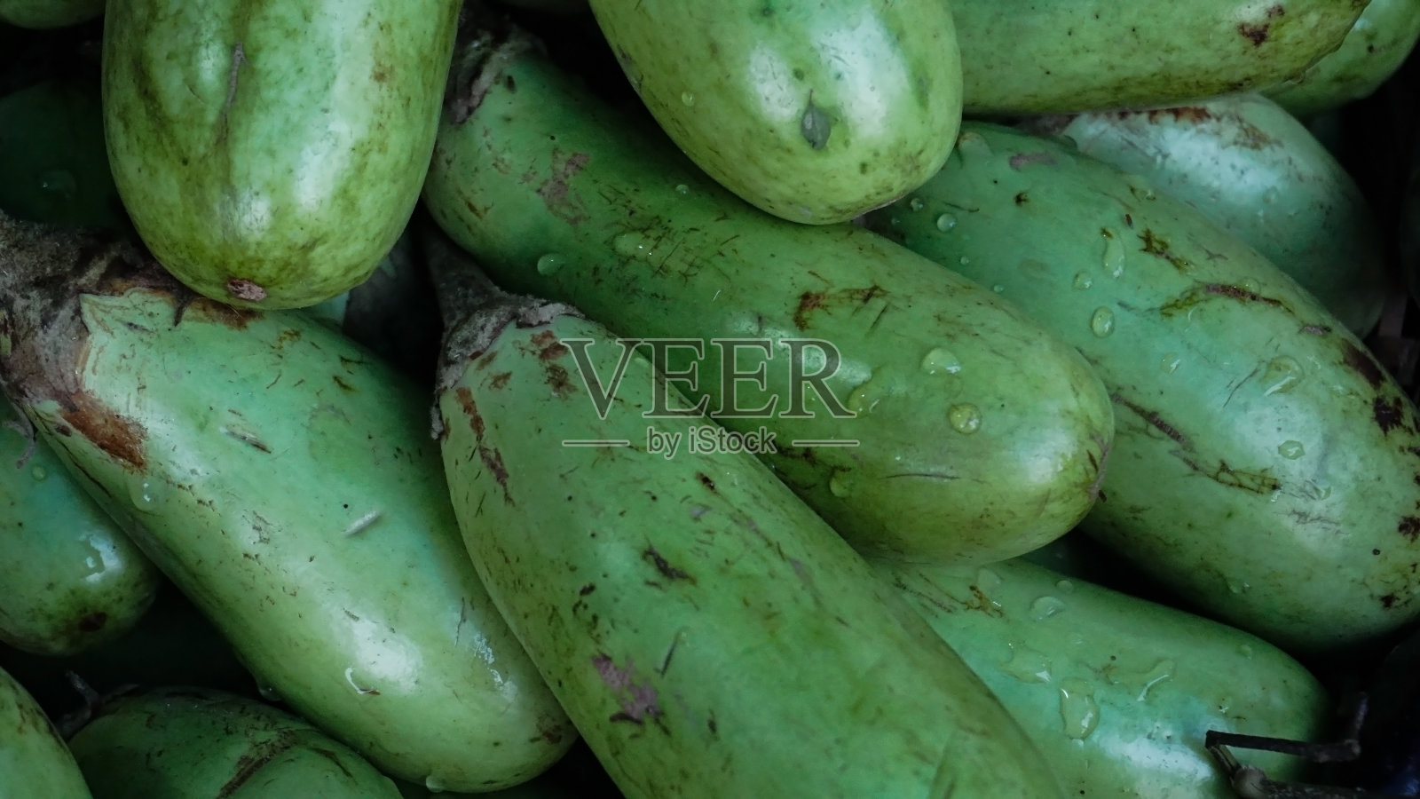 市场上的新鲜茄子。市场上的茄子。照片摄影图片