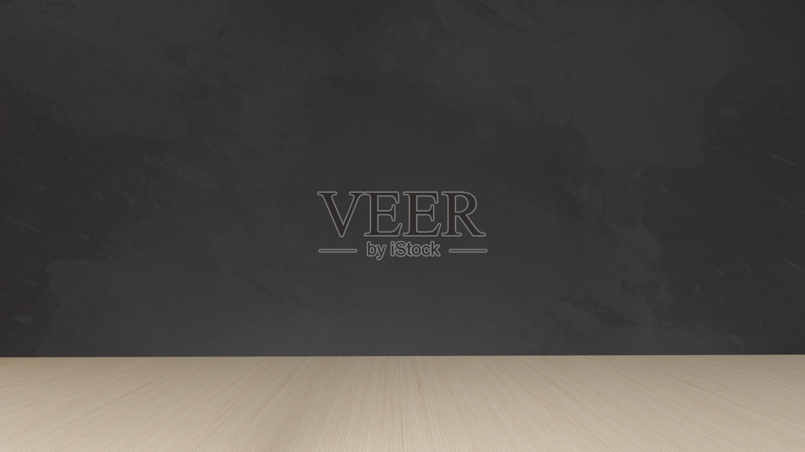 黑色水泥墙木地板，黑色背景照片摄影图片