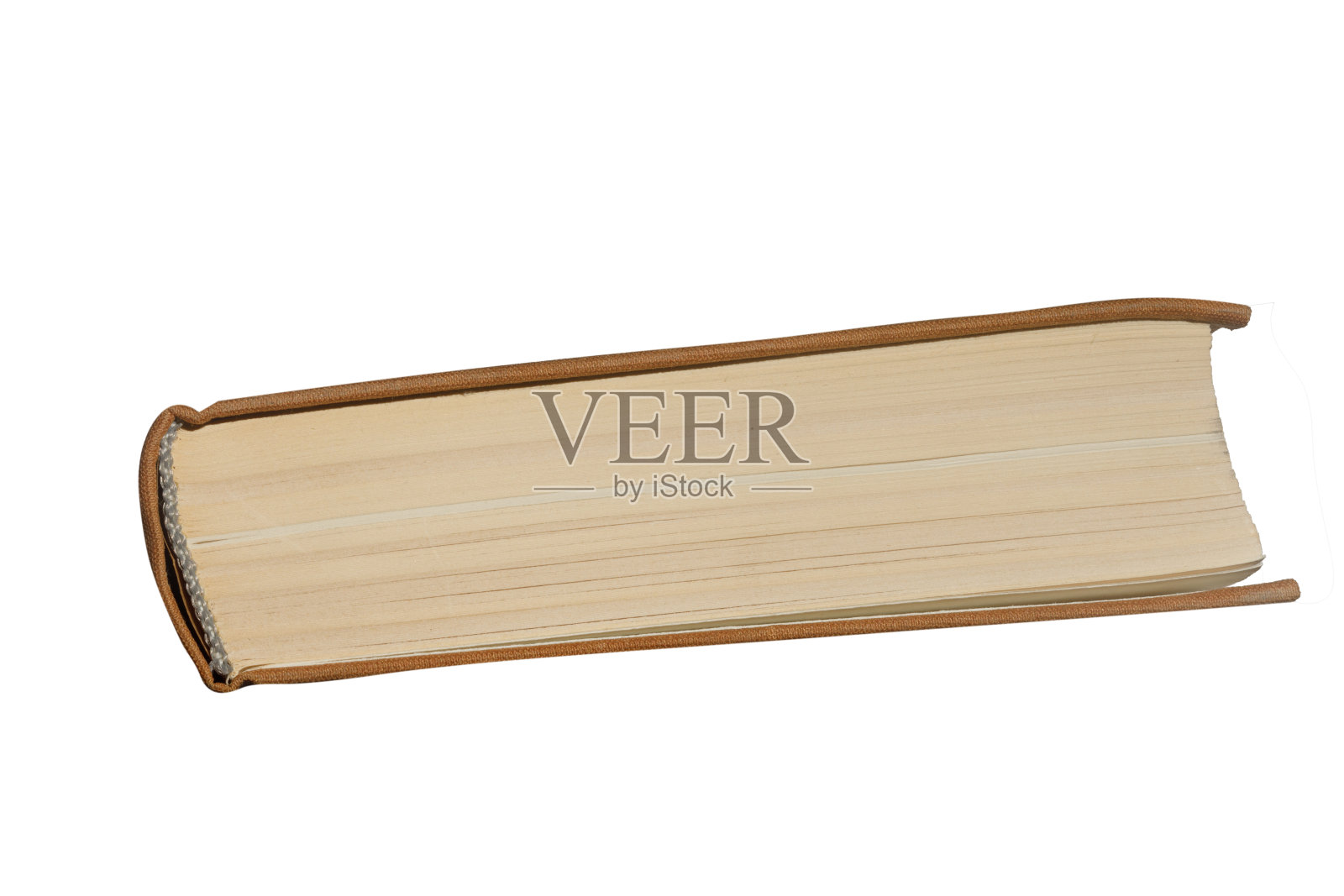 纸质书的侧视图被隔离在白色背景上照片摄影图片