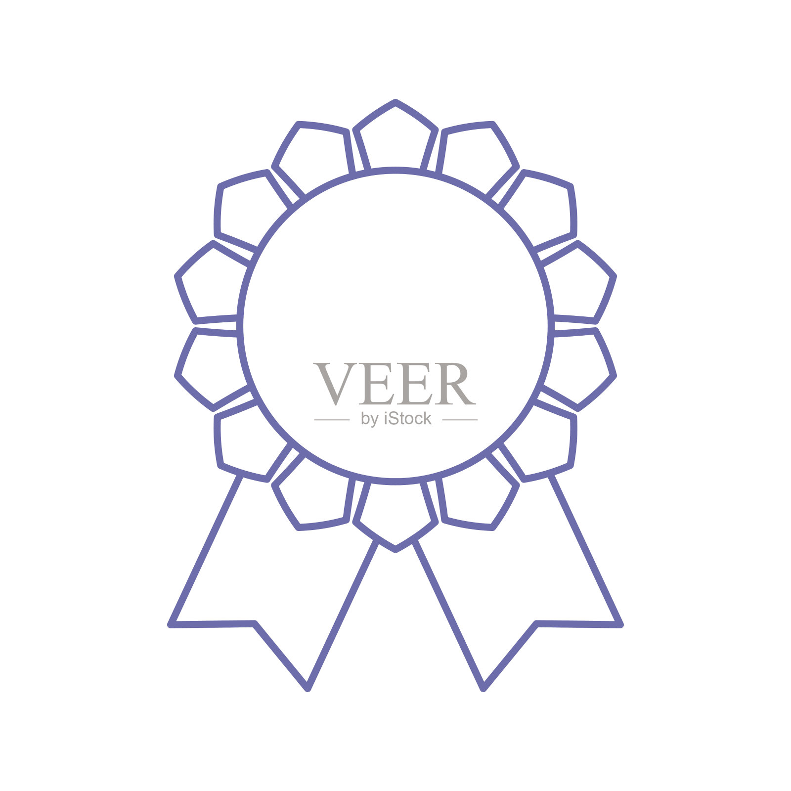 创意徽章丝带图标矢量插画图片素材