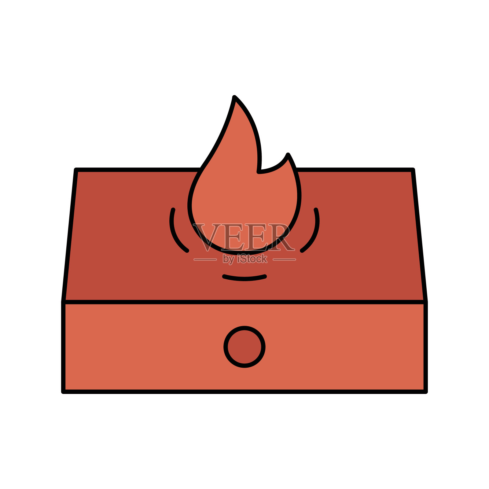 创意煤气炉图标矢量图标素材