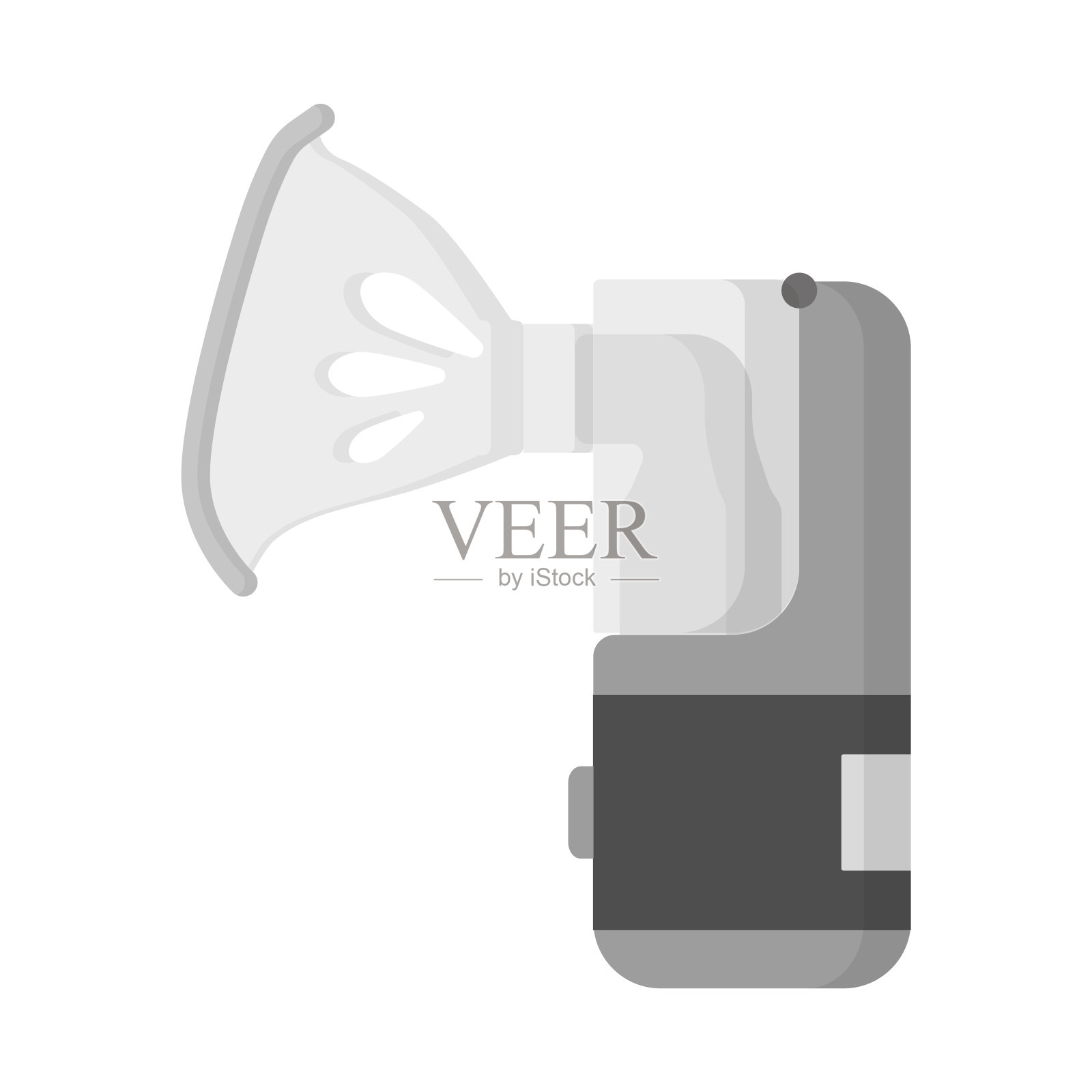 哮喘便携式超声喷雾器或吸入器。插画图片素材