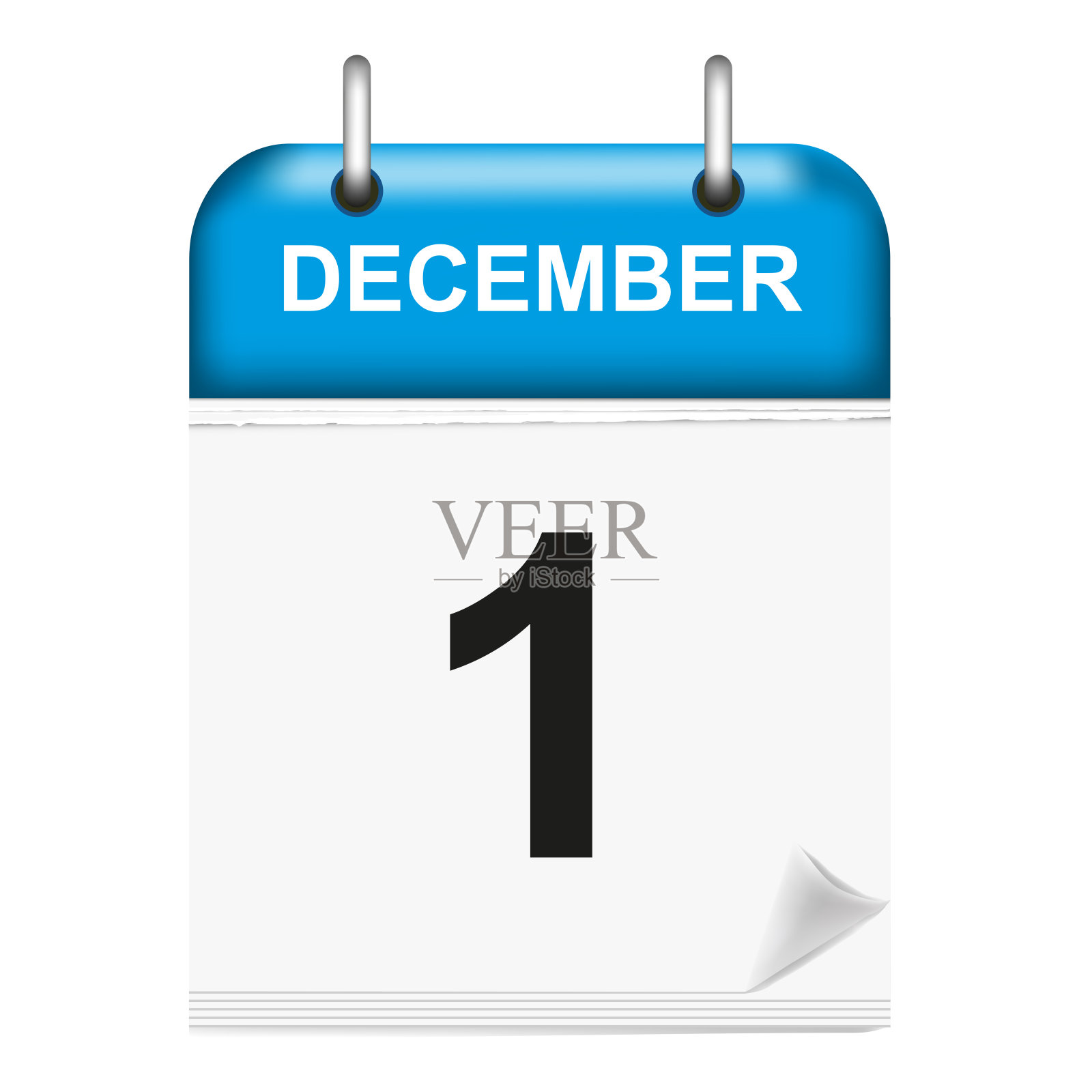 12月1日。日历图标。插画图片素材