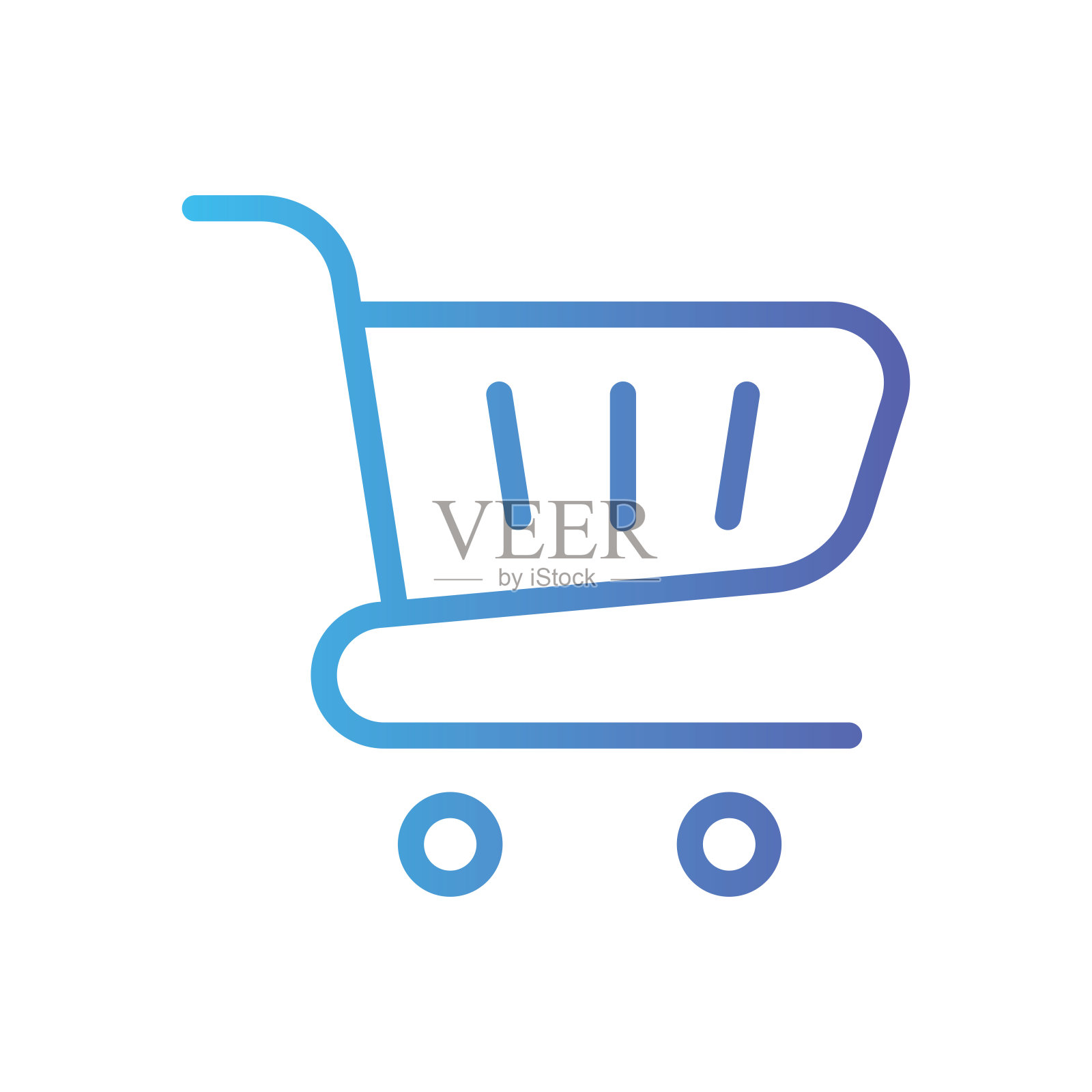 购物车梯度图标设计元素图片