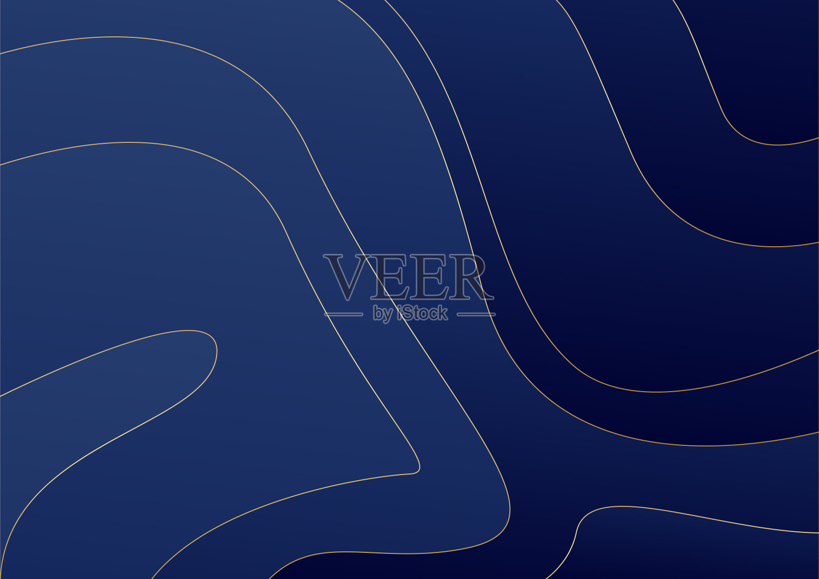 抽象金蓝色几何和线条背景。抽象模板，深蓝色奢华的高级背景，奢华的图案和金色的灯光线条。现代矢量模板的展示旗帜插画图片素材