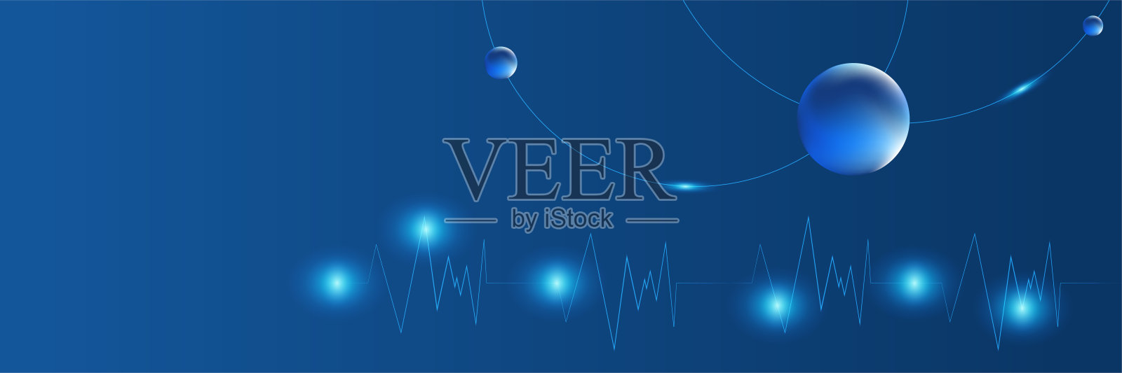 摘要医学背景用健康图标和符号。模板设计具有概念和理念，适用于医疗保健技术、创新医学、健康、科学和研究。插画图片素材