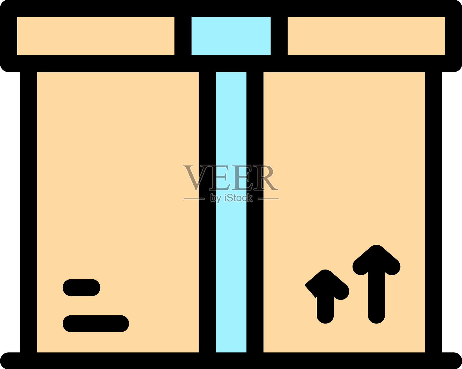 订购包裹图标颜色轮廓插画图片素材
