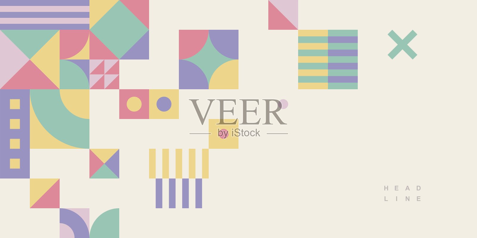 抽象的背景与几何形状插画图片素材