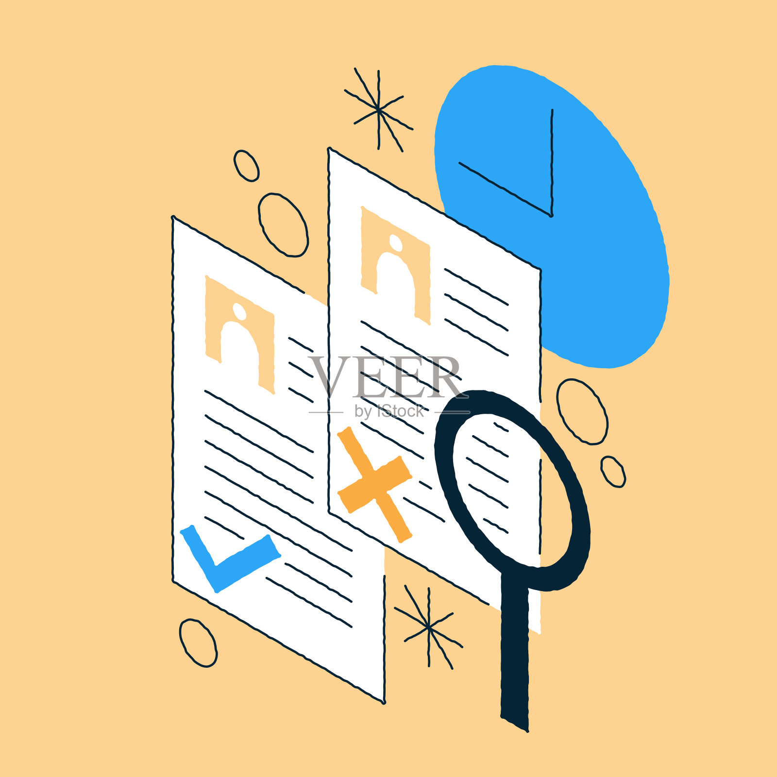 招聘职位等距图插画图片素材