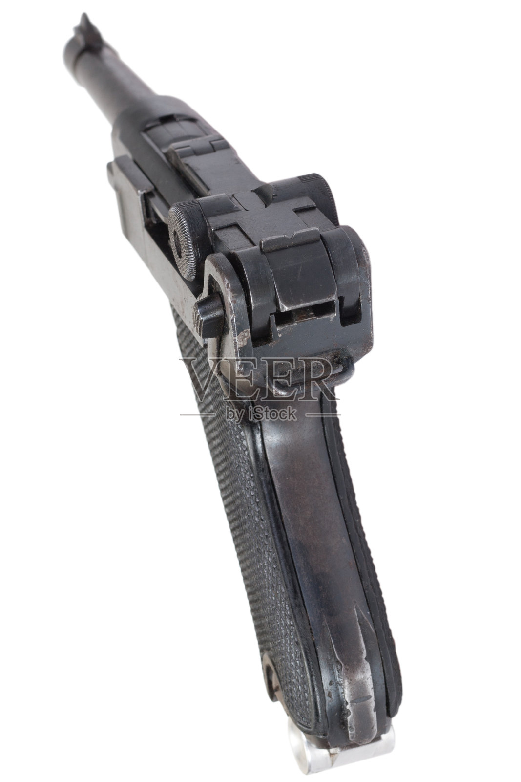 Luger P08抛物面手枪被隔离照片摄影图片