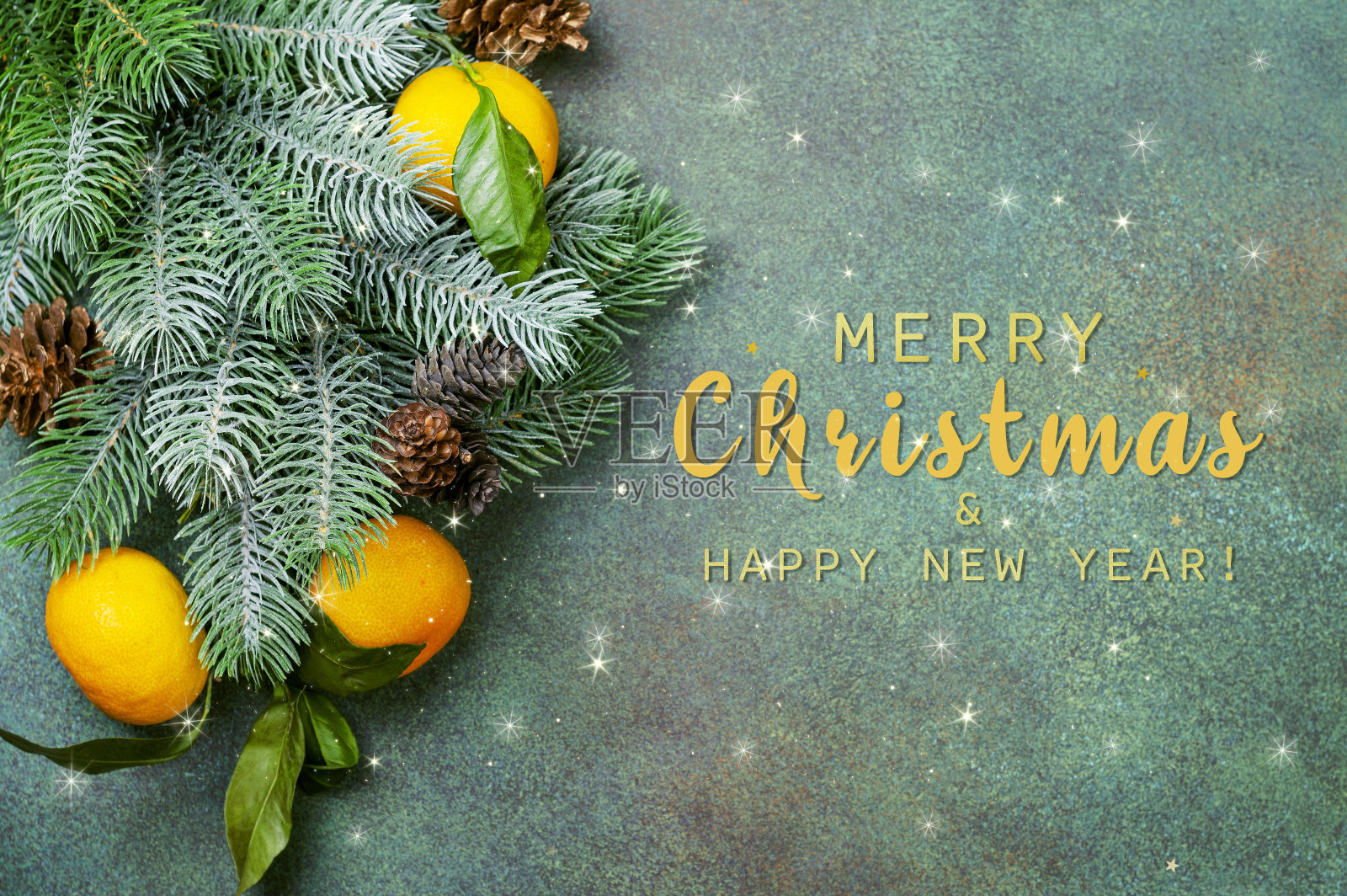 圣诞背景与橘子照片摄影图片