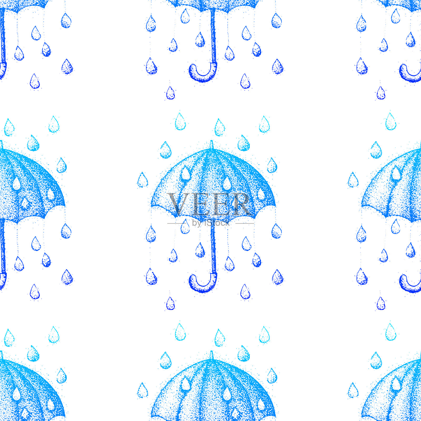 网络雨伞无缝模式插画图片素材