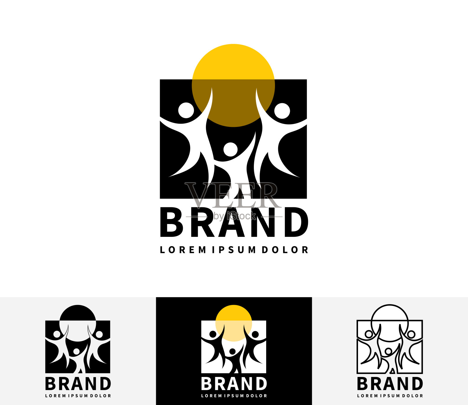 人图标集。标志设计。插画图片素材