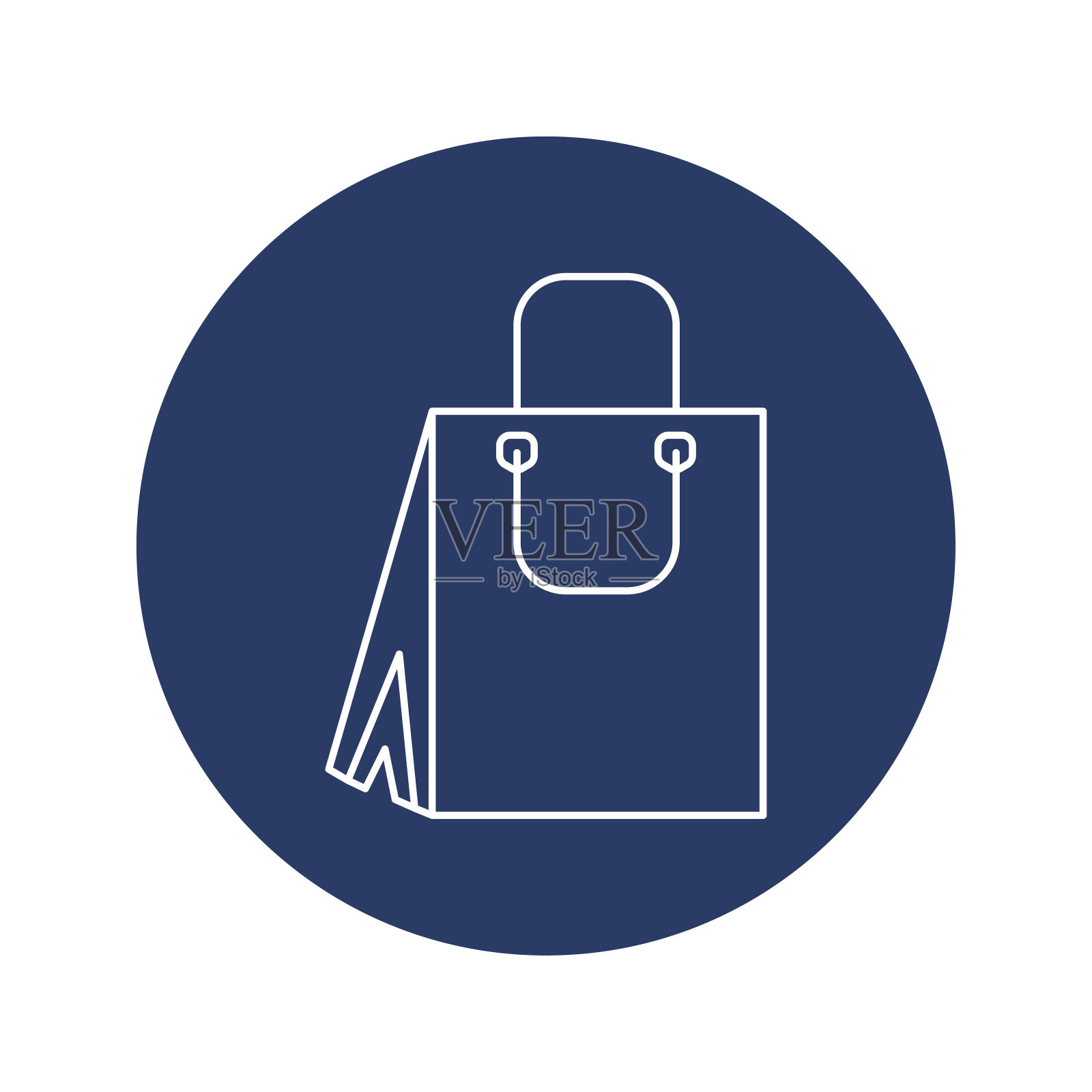 创意购物袋图标向量插画图片素材